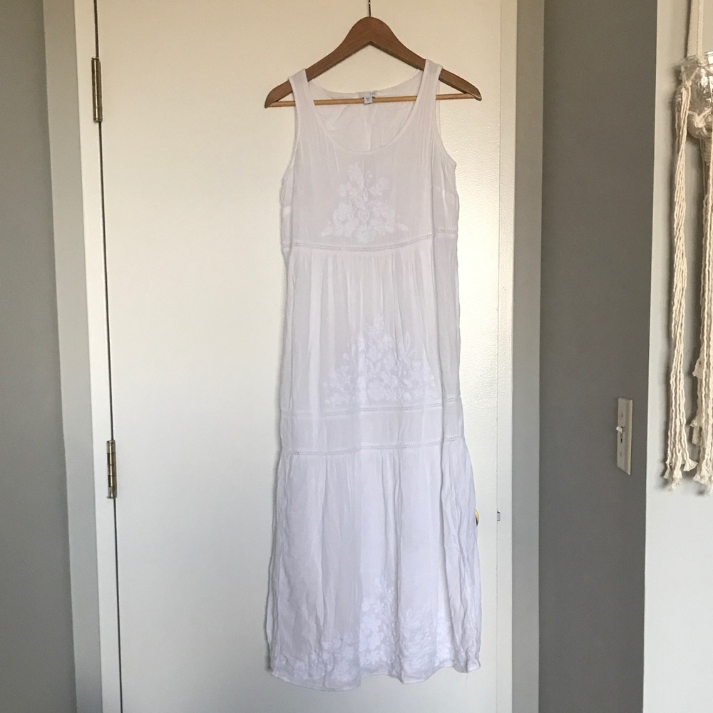 J.Jill Embroidered Maxi Dress